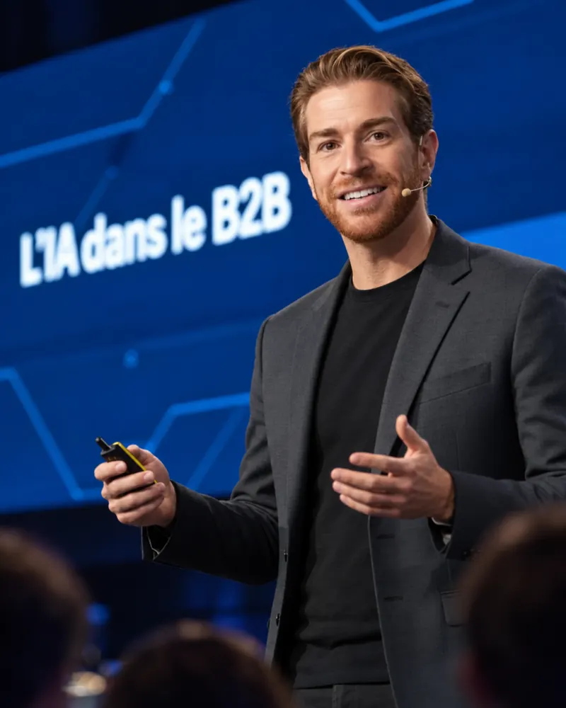 Denis Atlan, conférencier et expert en IA opérationnelle à Lyon, auteur d'une étude sur 200 déploiements IA avec gain annuel médian 1,60× l'investissement (159,8 %, n=165 menés à terme).