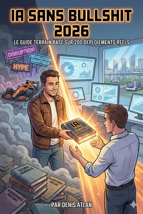Couverture de la bande dessinée IA Sans Bullshit de Denis Atlan